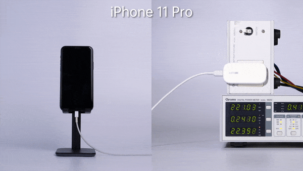 △ OPPO“饼干充电器”实测iPhone快充