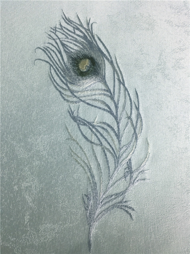 领绣现代美式和中国印象刺绣羽毛