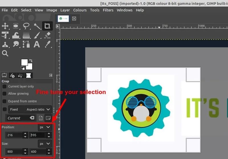 gimp 教程:如何使用 gimp 裁剪图像 | linux 中国