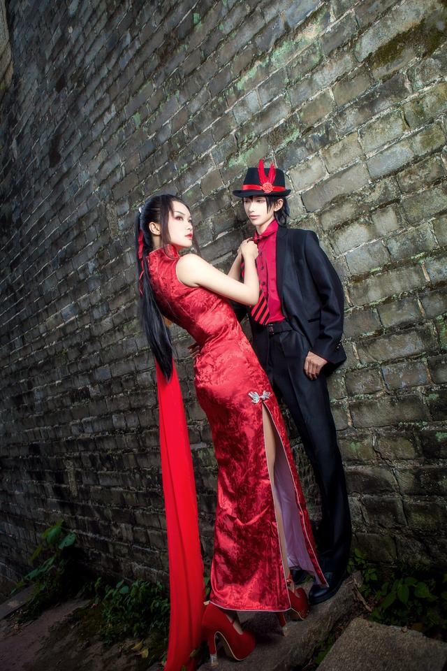 剑网三天策同人旗袍x西装cosplay