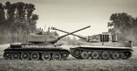 主炮仅相差3mm,体重却多出24吨,虎式坦克该如何借鉴t34-85