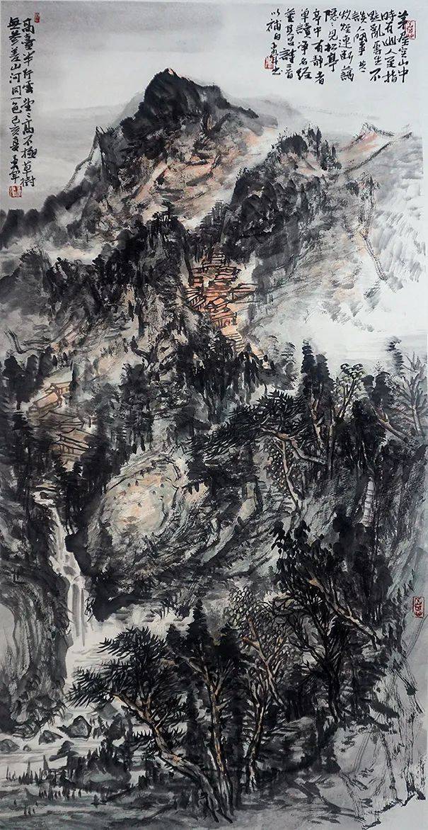 《茅屋空山中》 吴勇军《水清浅》 李勇《春山云起图》 王敬易《写生