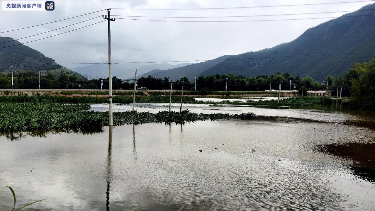 云南丽江玉龙县金沙江水位超警戒线 部分农田被淹