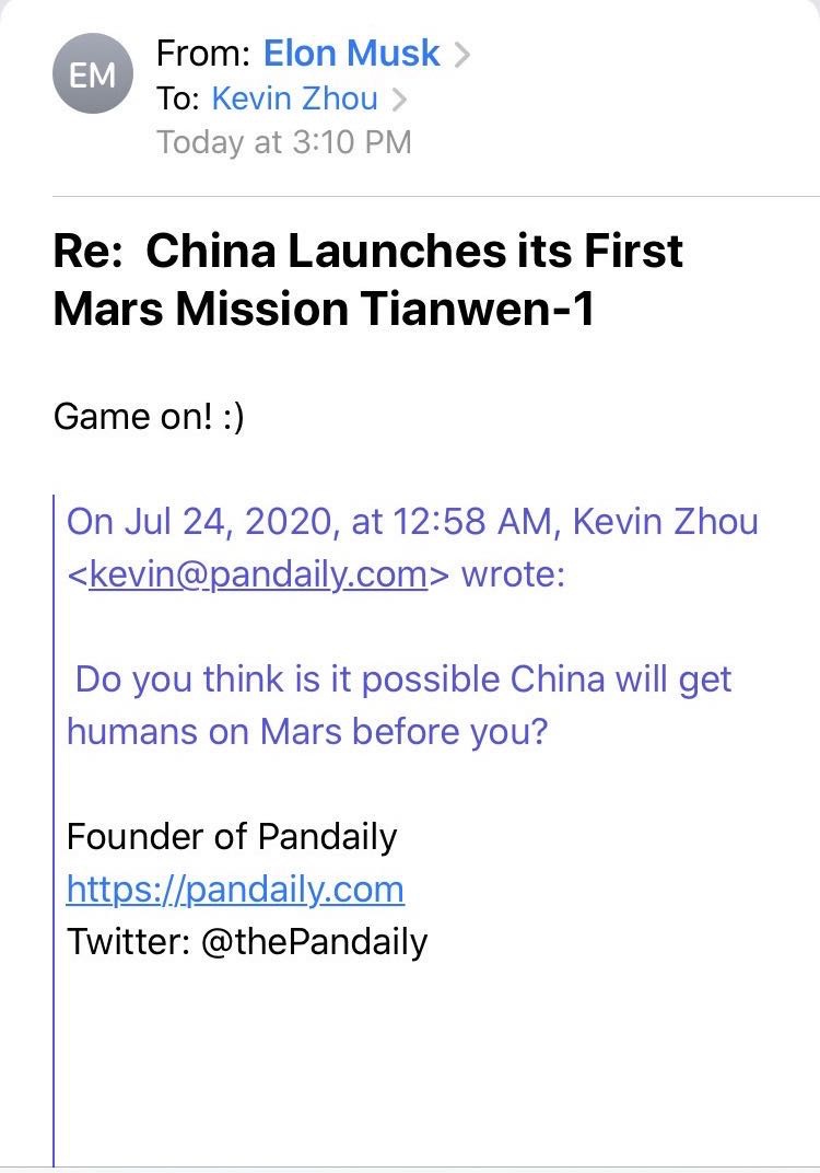 中国和马斯克谁将更早载人登陆火星？马斯克：比赛开始！