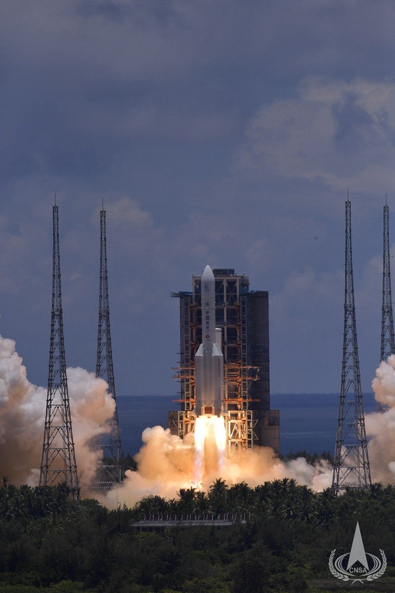 长征五号遥四运载火箭发射天问一号火星探测器(国家航天局新闻宣传
