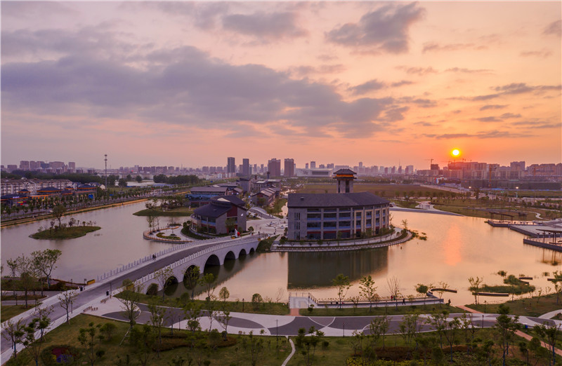 在家看天下·每日一景丨宿迁筑梦小镇:苏北硅谷 清远幽静