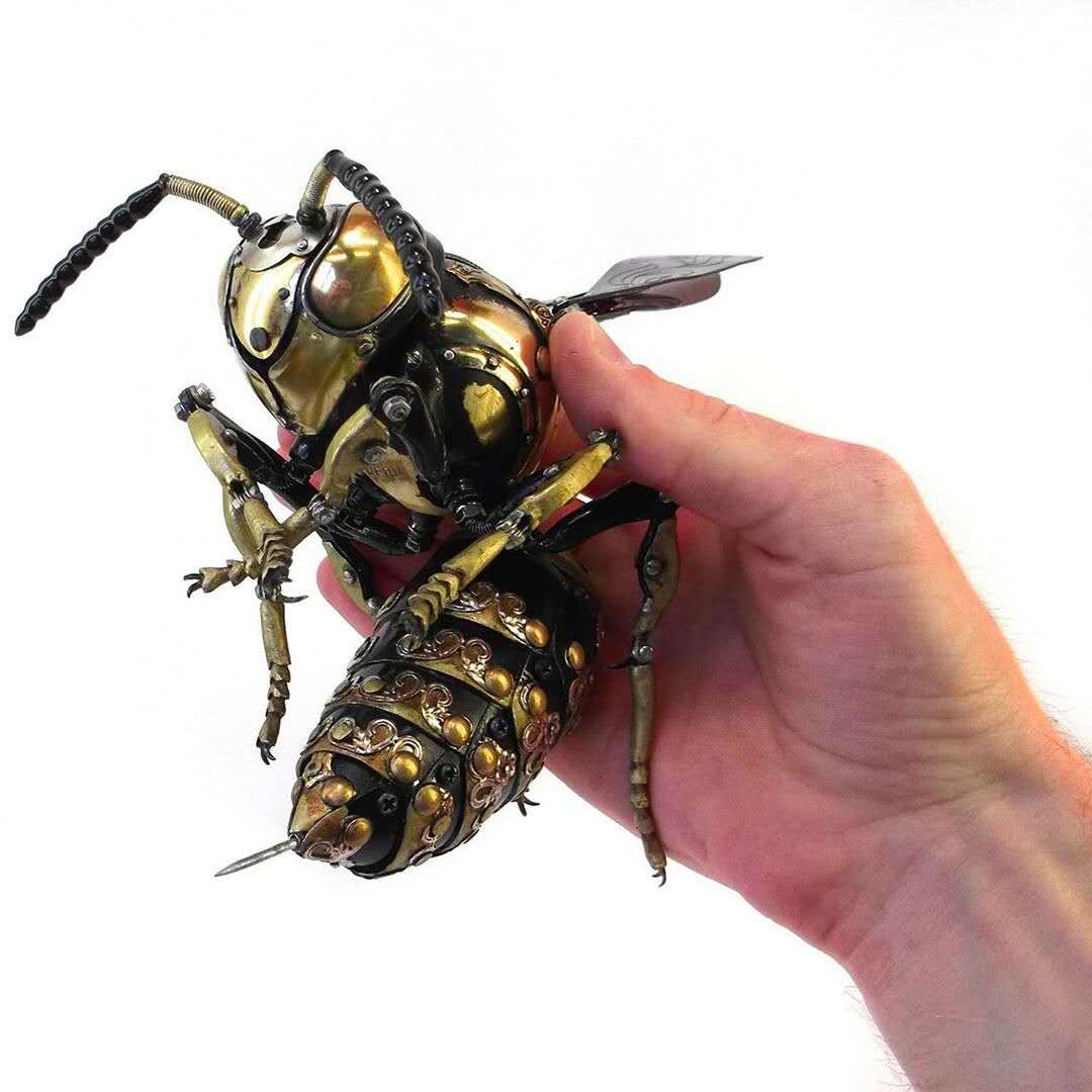 科幻小说中的机械生物,被俄罗斯艺术家用零件做出来了