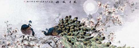国画中孔雀象征什么 邀您共赏丁珂笔下的绝美孔雀图