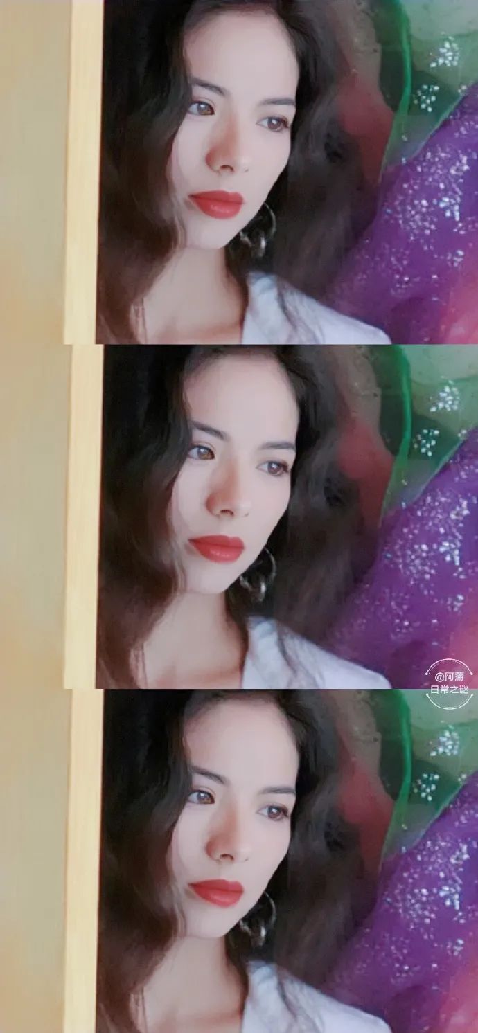 英气又妩媚红唇大波浪的叶芳华好漂亮