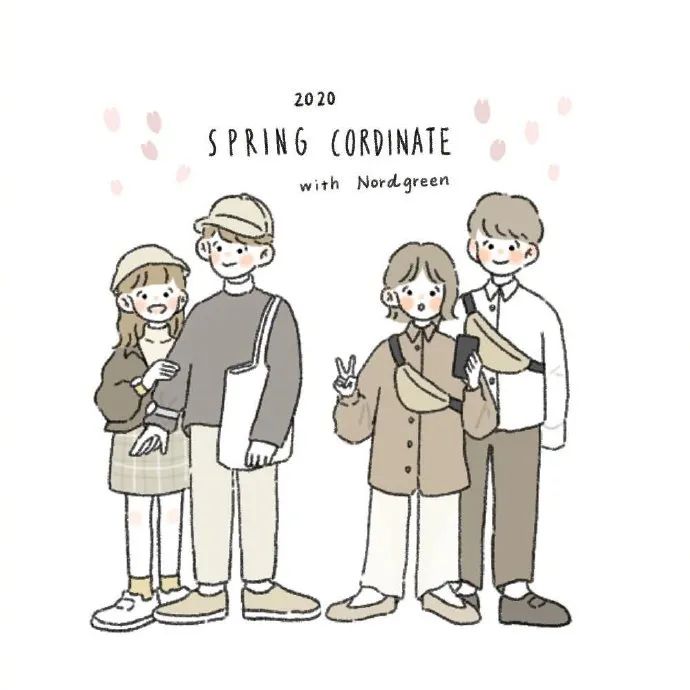 治愈可爱的小插画手账本人物素材又有了