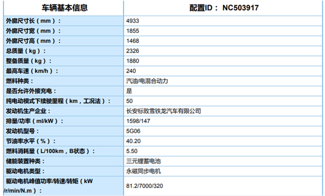 DS 9将于8月6日国内首发 油耗1.8L/纯电续航50km