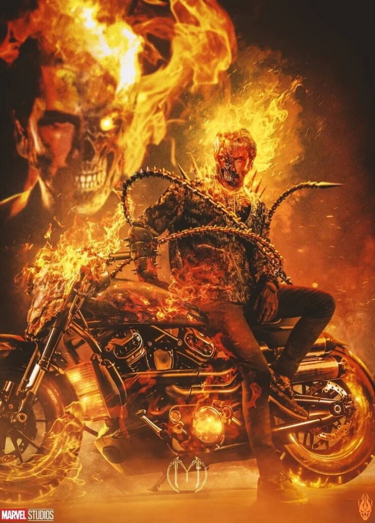 地狱之火来袭粉丝制作基努里维斯版恶灵骑士海报