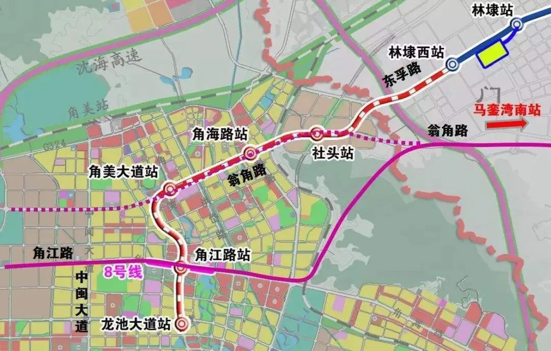 地块距离厦门地铁6号线角美延伸段角江路站约600米,入厦仅需4站,轨道