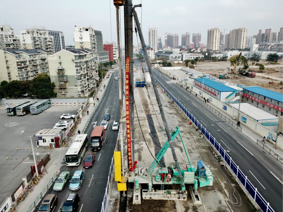 隧道股份市政集团承建的北横通道新建工程隆昌路下立交,位于隆昌路