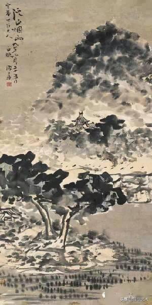 「国画欣赏」潘天寿山水画50幅,很少见