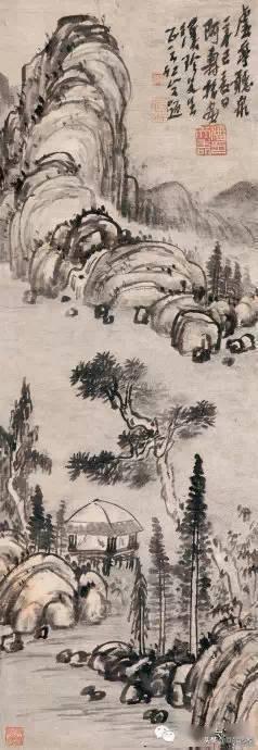 「国画欣赏」潘天寿山水画50幅,很少见