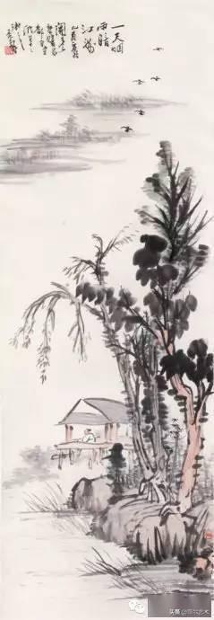 「国画欣赏」潘天寿山水画50幅,很少见
