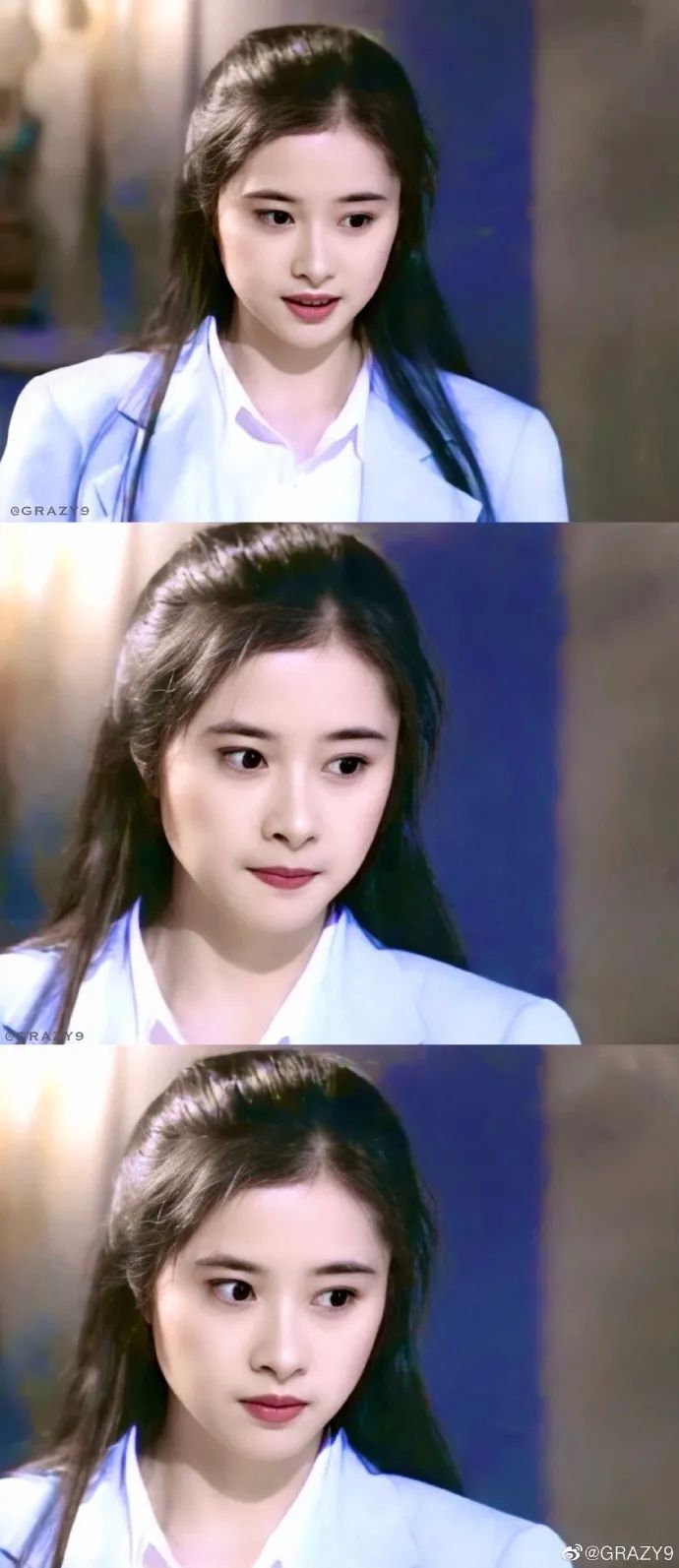 甜美可爱何美钿圆圆脸大眼睛好吃她的颜