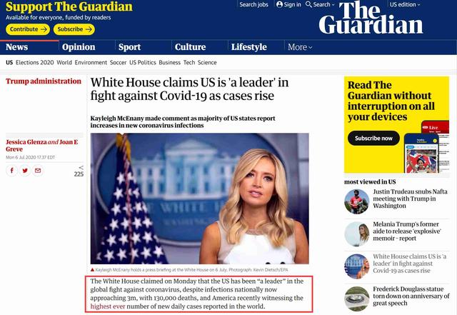 白宫称“全世界都将美国视为抗击新冠疫情领导者”，英媒数了起来：确诊近300万、死亡13万......休闲区蓝鸢梦想 - Www.slyday.coM