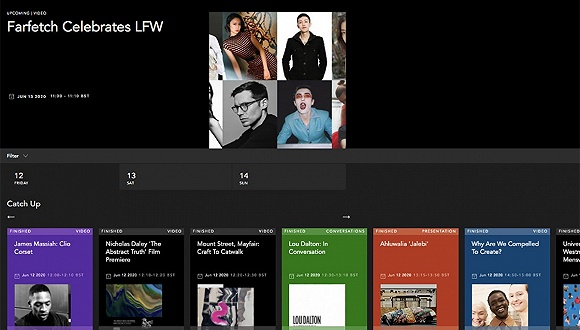 伦敦时装周全新数字发布平台。图片来源：纽约时报