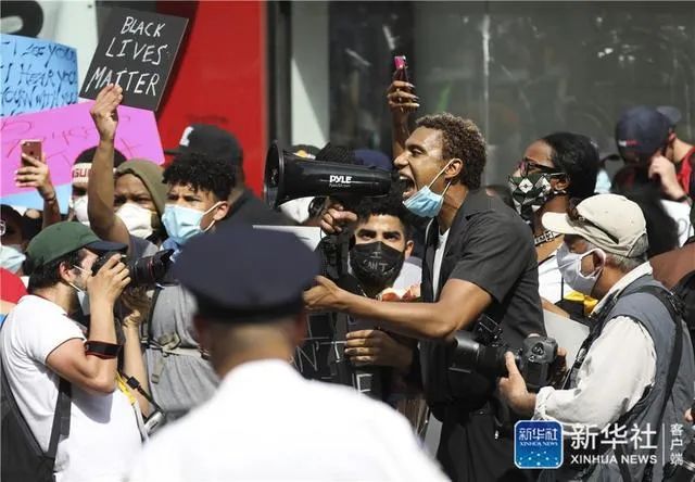 ▲资料图片：5月29日，在美国纽约，人们参加抗议活动。新华社记者 王迎 摄