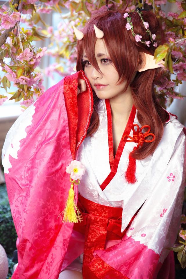 阴阳师桃花妖cosplay