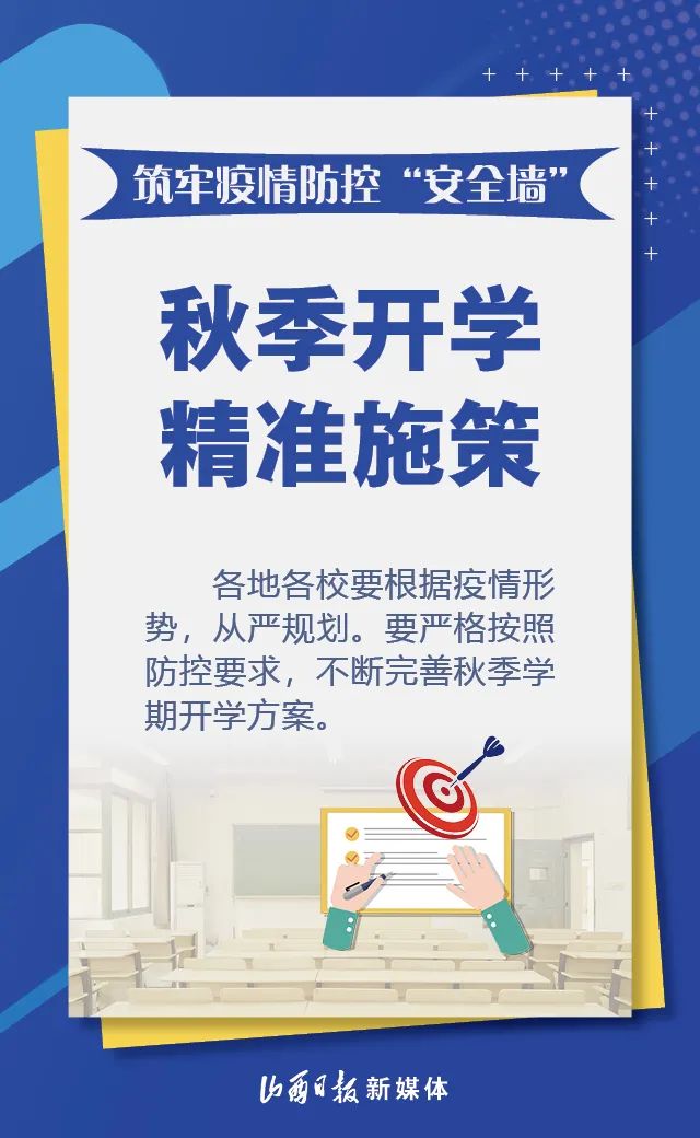 秋季开学季即将来到!打开海报看如何防控校园疫情