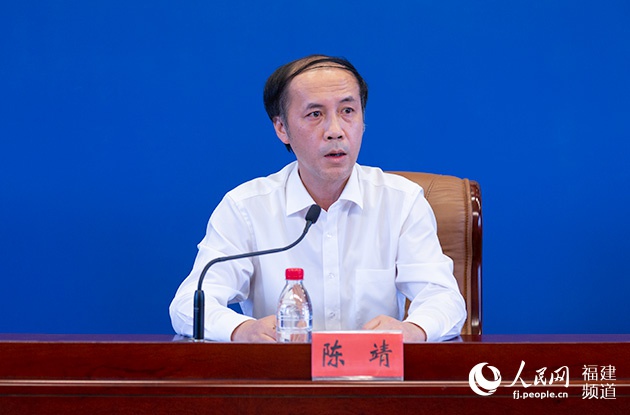 福建省商务厅副厅长陈靖.人民网 焦艳摄