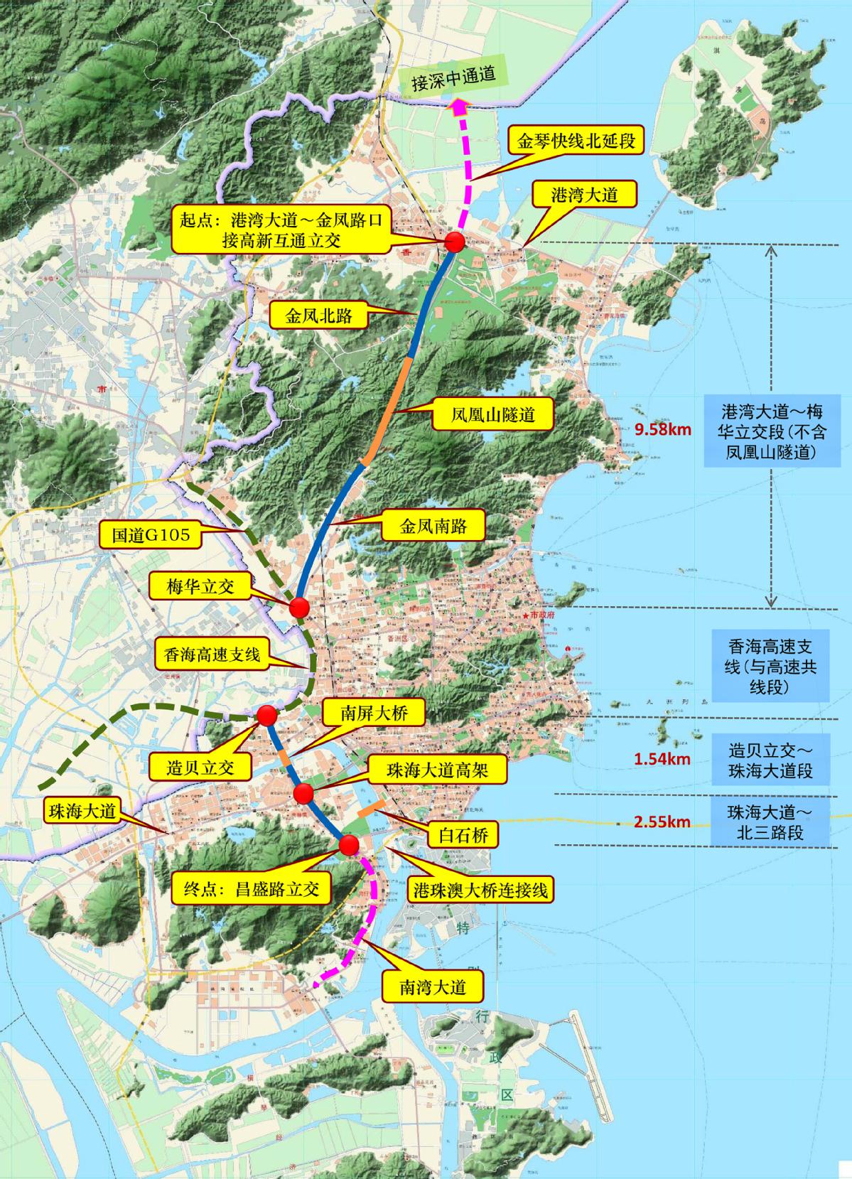 珠海首条快速干线金琴快线国庆前有望通车