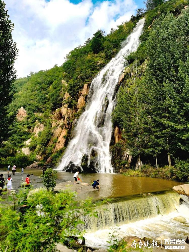 黄巢水库瀑布,水从天上来|黄巢水库|瀑布|济南_新浪新闻