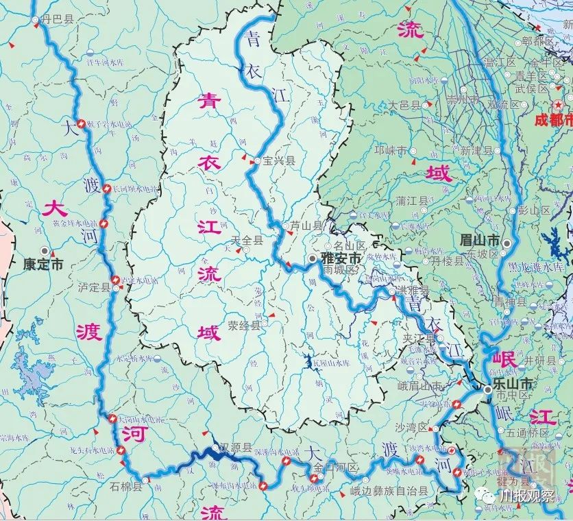 青衣江流域,有着四川三大暴雨区之一的青衣江暴雨区(另外为龙门山暴雨