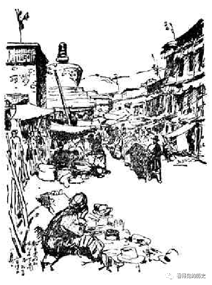 农奴翻身了,高兴地来到八角街购买日用品.