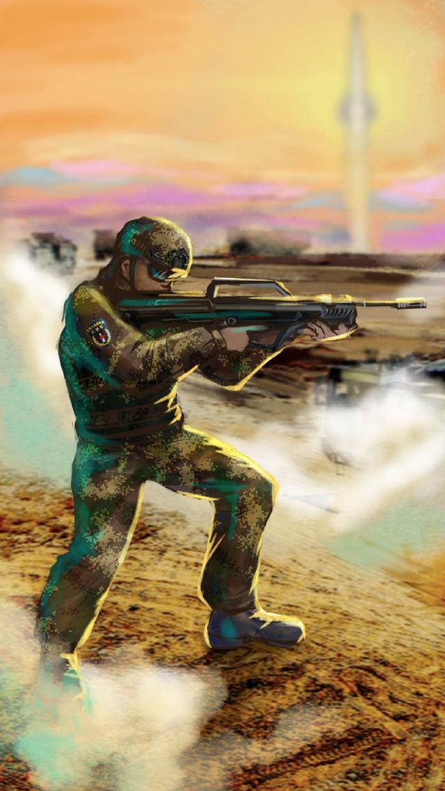 建军节一组东风快递专属漫画壁纸送给你赶紧收藏吧