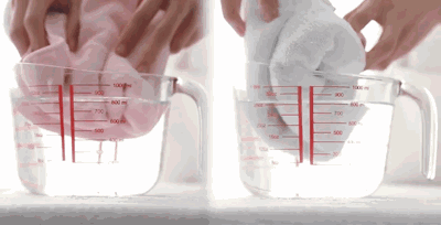 ▲左SULDUO浴巾  右普通浴巾