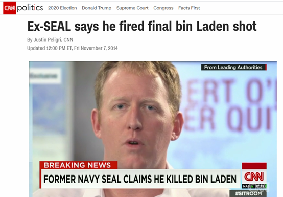 击毙本拉登英雄：美国击毙本拉登“英雄”：我不是娘们，我不戴口罩