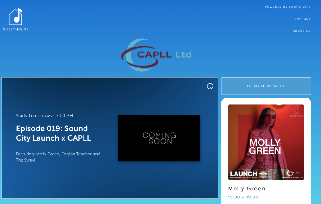 摩登天空UK 五小时后开播！自制直播节目「GUEST HOUSE」第十九集 × CAPPLSway艺人天空_新浪新闻