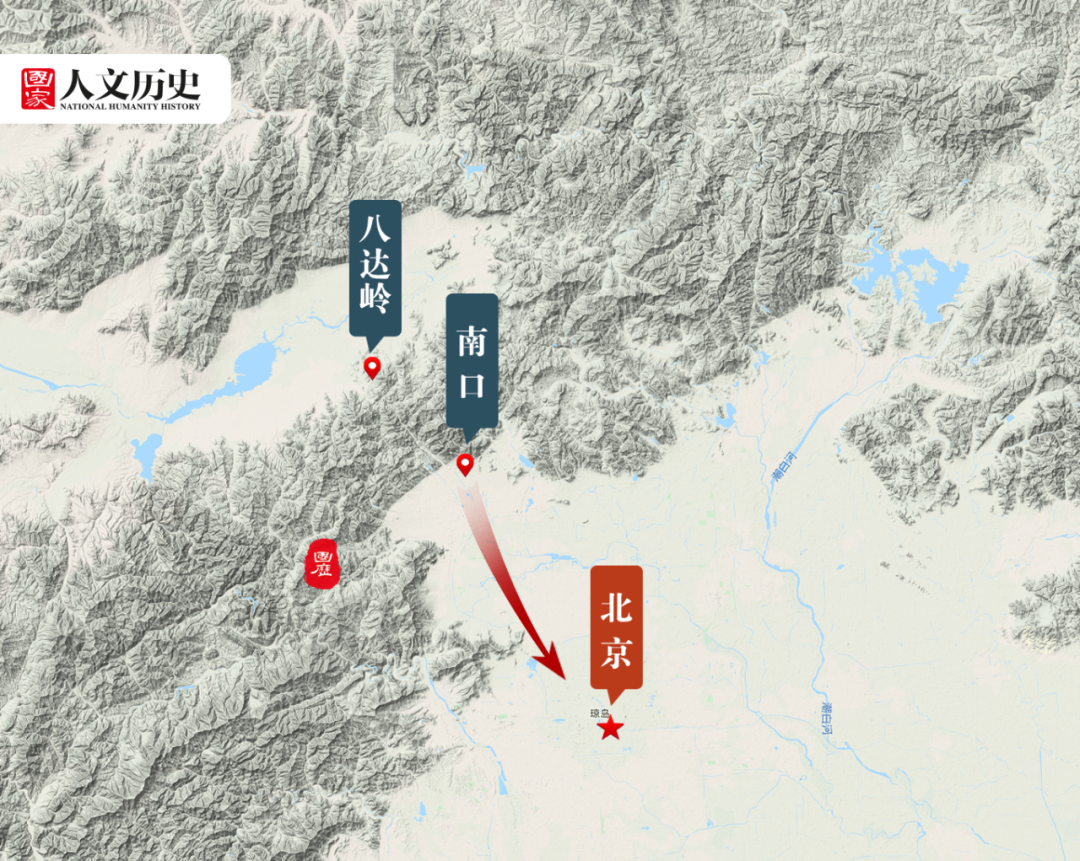 北京昌平的南口所在位置示意图