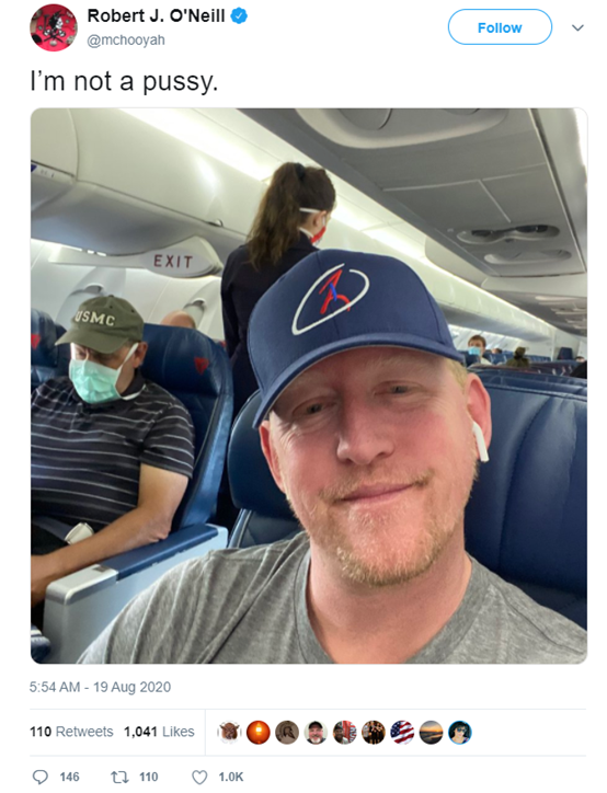 击毙本拉登英雄：美国击毙本拉登“英雄”：我不是娘们，我不戴口罩