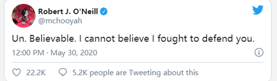 击毙本拉登英雄：美国击毙本拉登“英雄”：我不是娘们，我不戴口罩