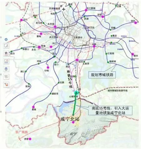 有省人大代表建议,由武汉地铁32号引出,建设武汉至嘉鱼的市郊铁路线