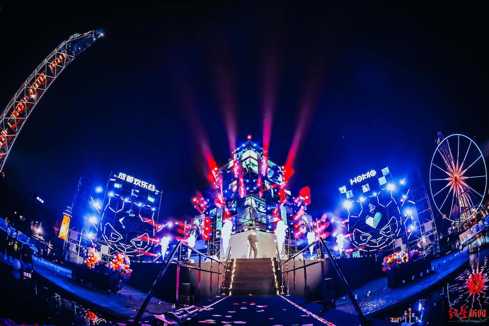 目前,成都欢乐谷homo电音节活动已过半,新华流说唱代表gai,青年唱作人