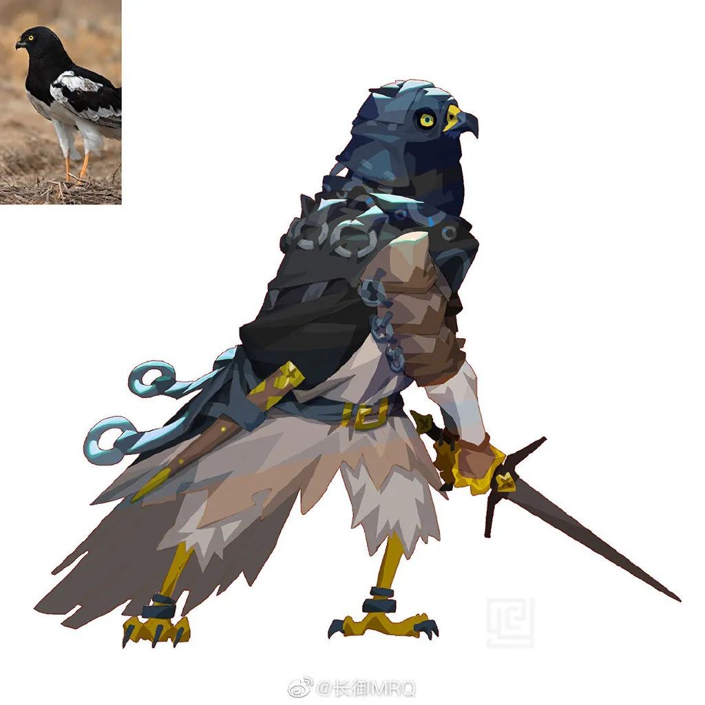 鸟人战士全体集合猛禽动物拥有人形身体后自带霸气