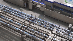 “伊利”乳制品加工生产线。 李晶/摄