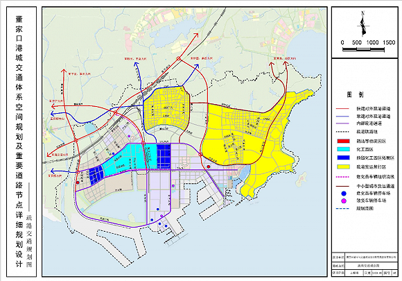 青岛董家口港城交通体系空间规划及重要道路节点详细规划设计公示