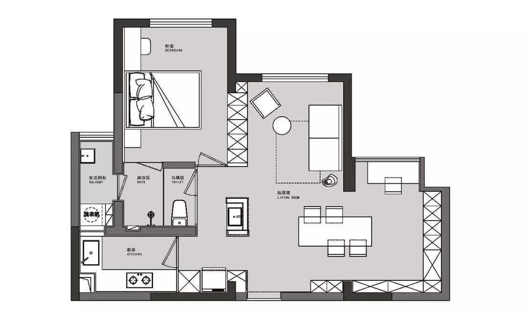 53㎡原木风,卫生间三分离,餐厅书房一体,她家的"复合式空间"设计超赞!