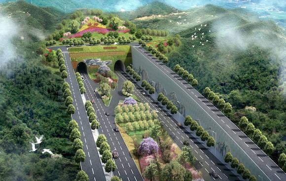 香炉山隧道进口效果图8月30日,上游新闻.