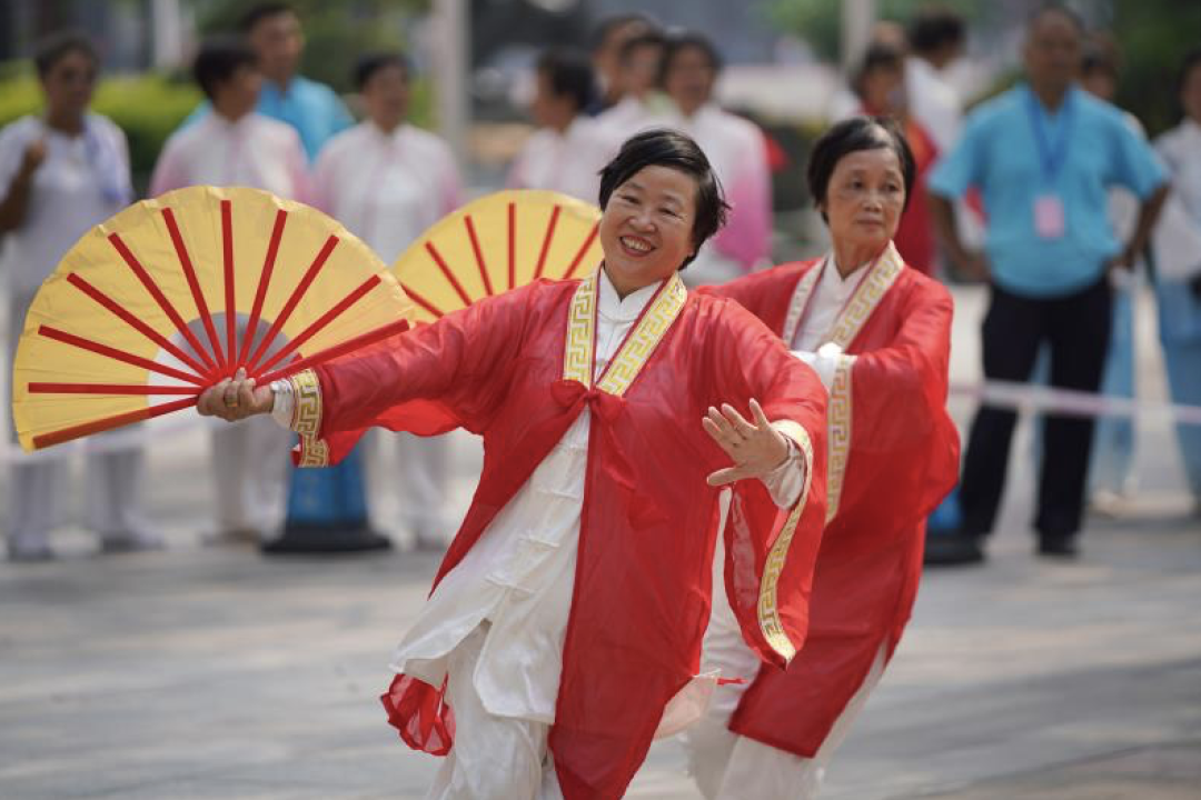 中正安舒 太极强身 广州市第十六届体育节太极拳展演活动落下帷幕