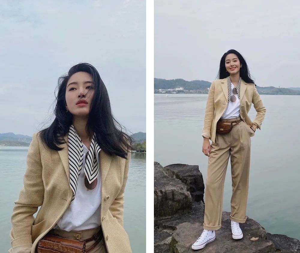 把少女感和熟女感结合 杨采钰的衣品我爱啦