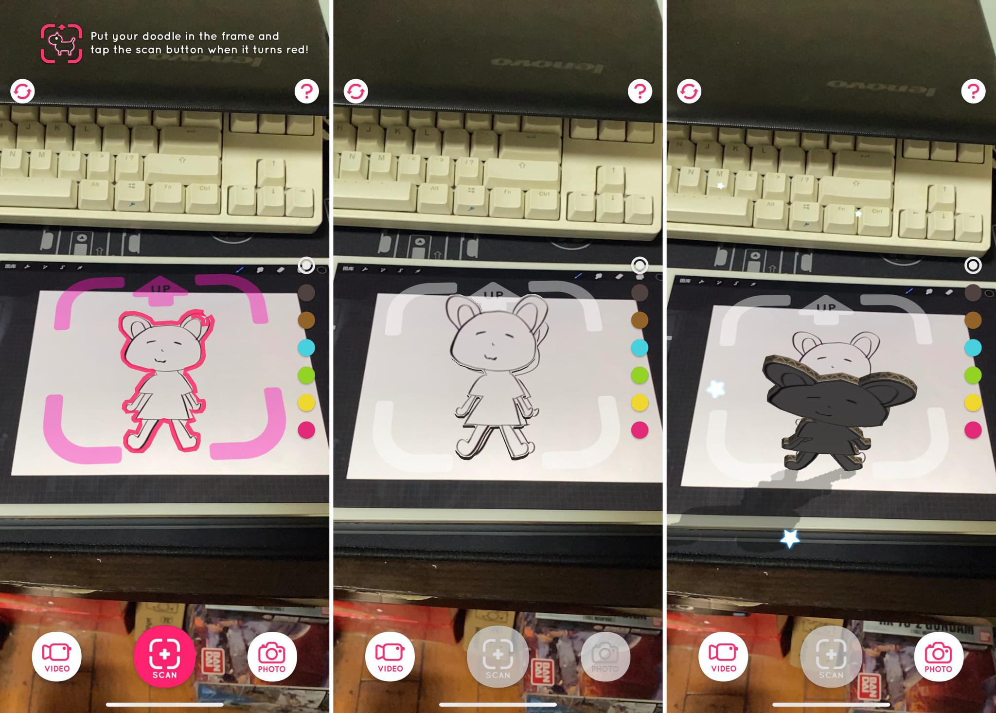 风靡社交网络的ar小工具让你的随手涂鸦动起来rakugakiar