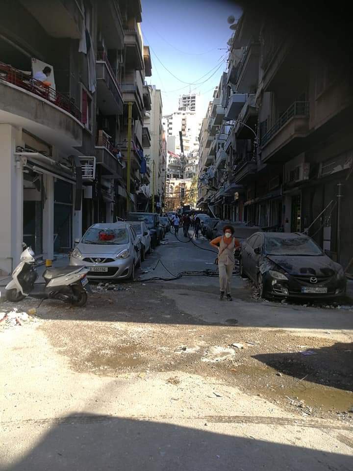 爆炸后的场景。Wael供图